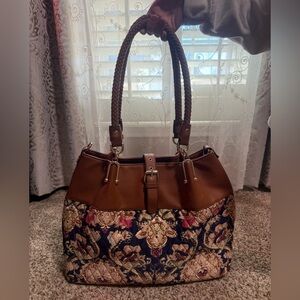 Elegant Brown and Multicolor Women's Bag